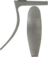 Early Hawken Rifle Buttplate, wax cast steel

Overall length 4-7/8", width 1-7/16", comb 3-1/8"